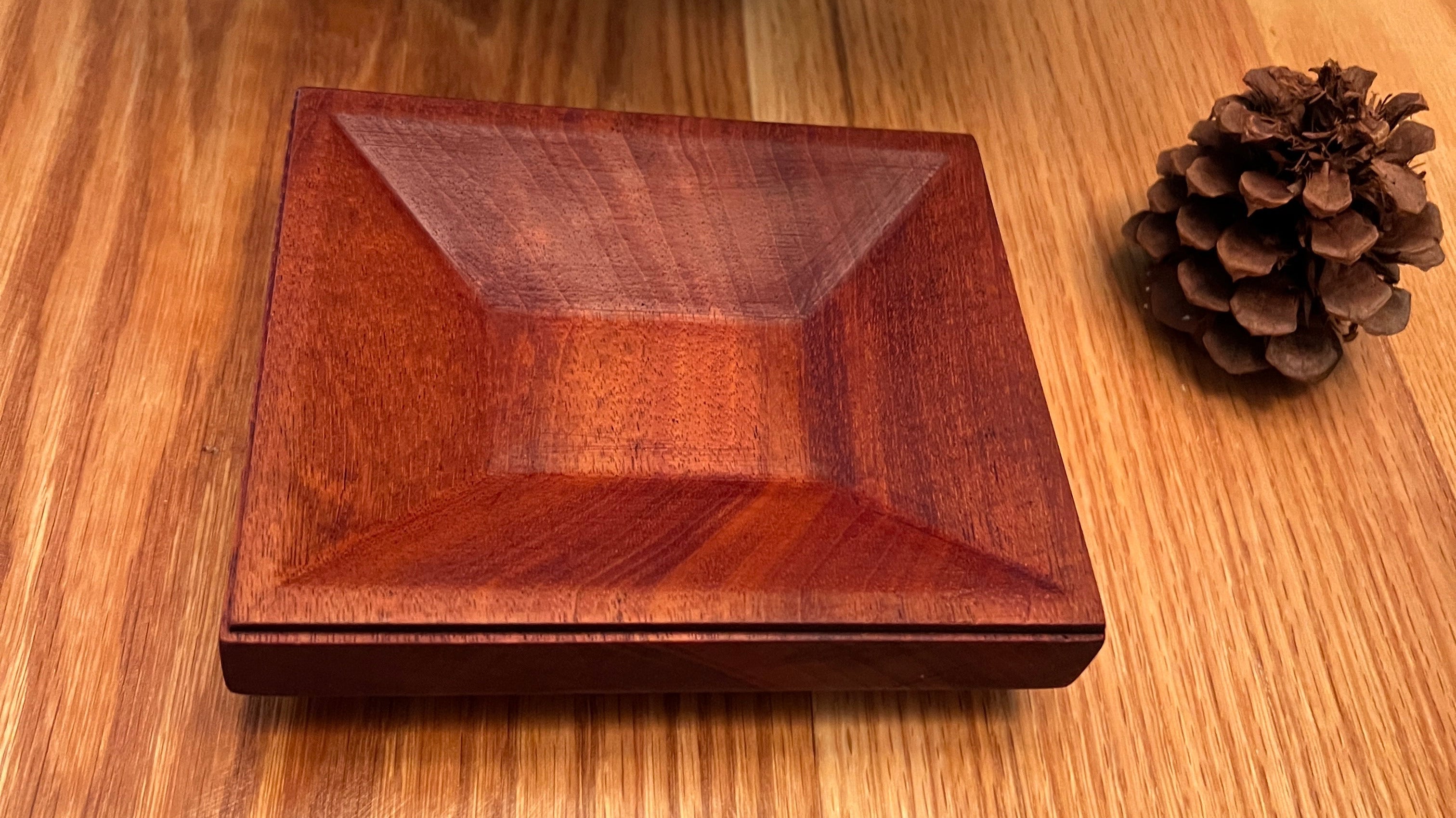 Small Mahogany Carved Tray