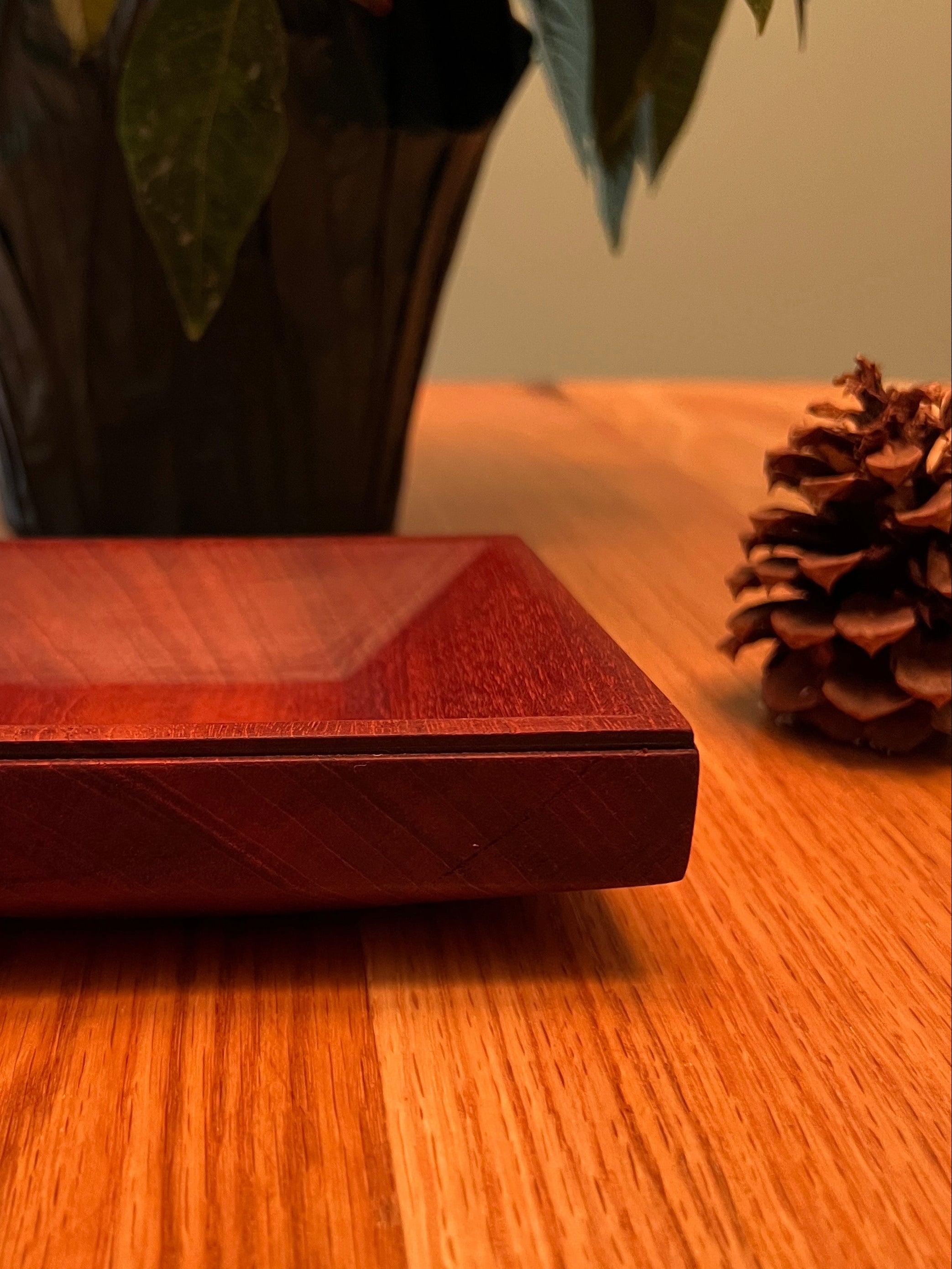 Small Mahogany Carved Tray
