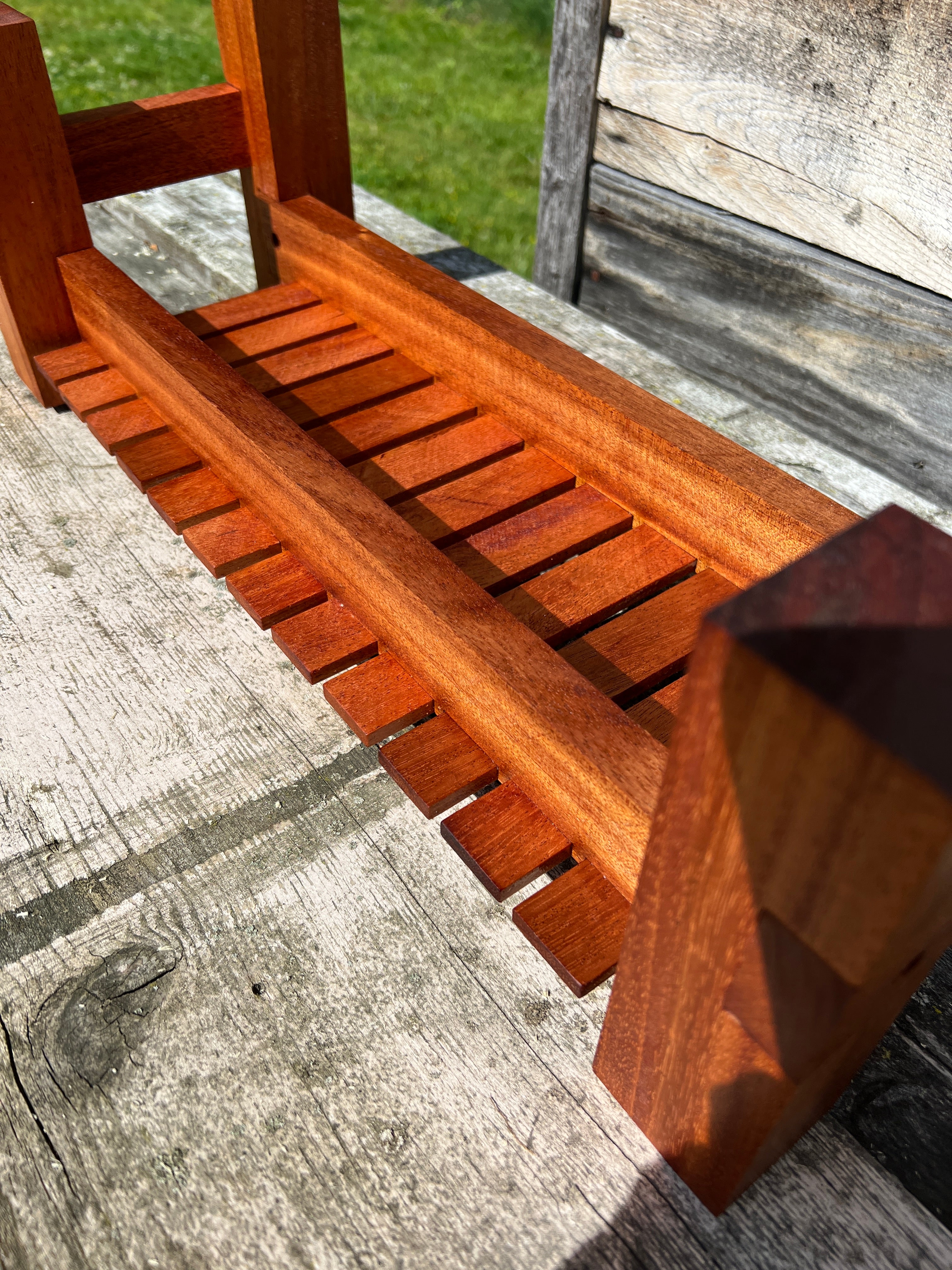 Mahogany Plant Stand