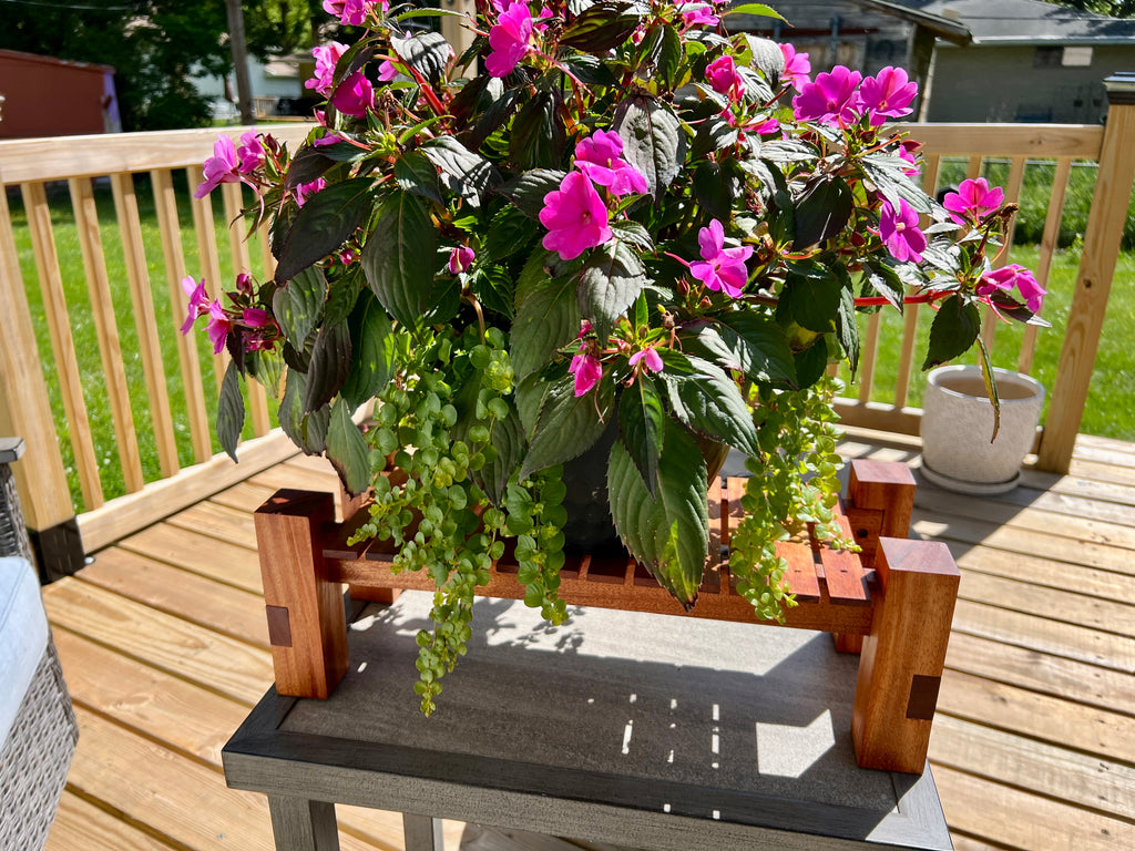 Mahogany Plant Stand