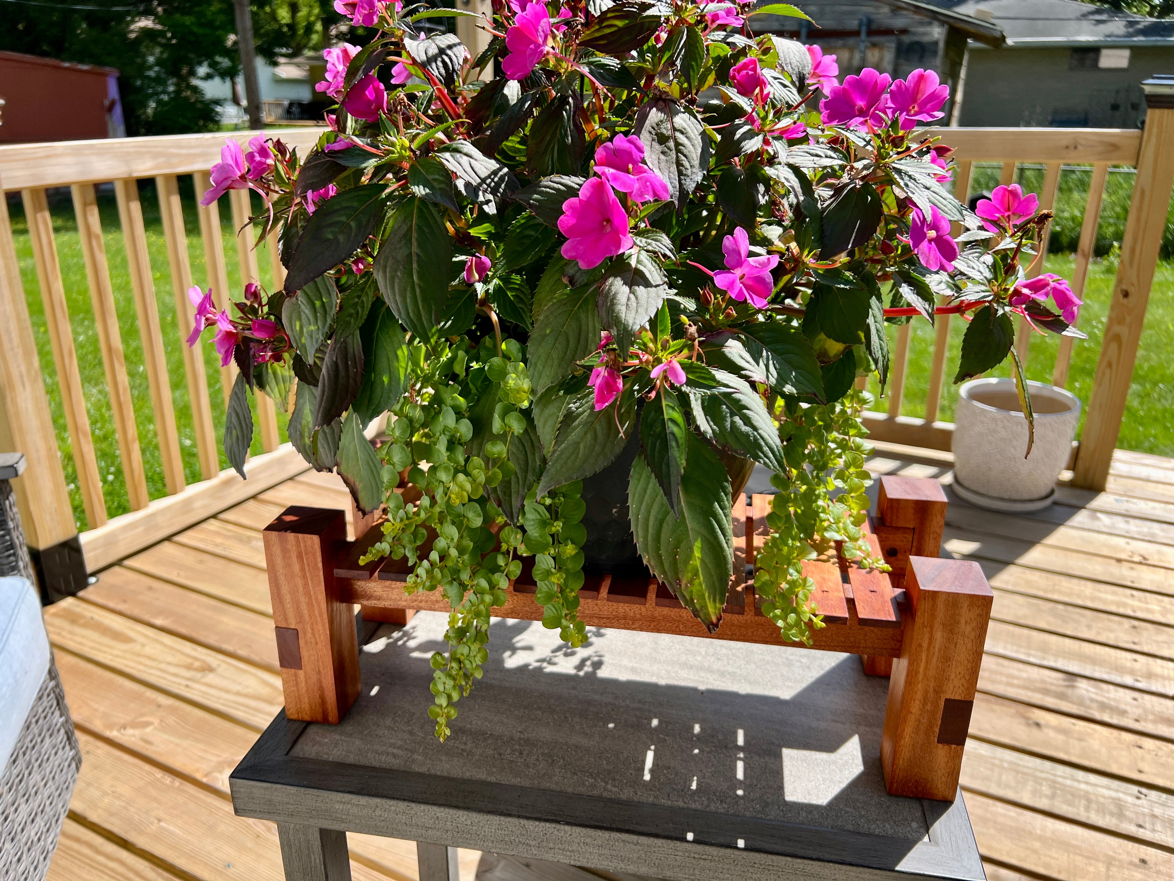 Mahogany Plant Stand